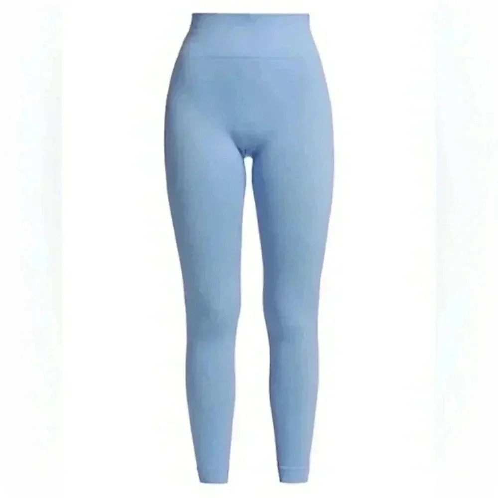 We Wore What - Seamless Leggings in Powder Blue